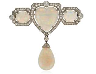 BELLE EPOQUE OPAL AND DIAMOND BROOCH