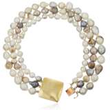 CULTURED PEARL, DIAMOND AND JADE NECKLACE - photo 3