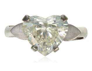 HEART SHAPED DIAMOND RING WITH GIA REPORT