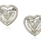 HEART SHAPED DIAMOND EARRINGS WITH GIA REPORTS - Foto 1