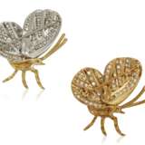 PAIR OF DIAMOND BUTTERFLY BROOCHES - photo 2