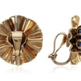 Trabert & Hoeffer. TRABERT & HOEFFER-MAUBOUSSIN SAPPHIRE AND GOLD EARRINGS WITH GIA REPORT - photo 2
