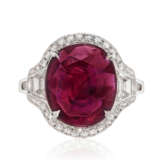 RUBY AND DIAMOND RING WITH AGL REPORT - photo 1