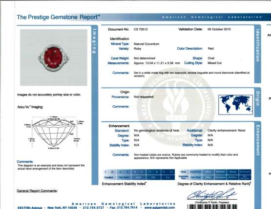 RUBY AND DIAMOND RING WITH AGL REPORT - photo 5