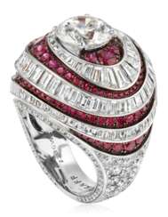 GRAFF DIAMOND AND RUBY RING WITH GIA REPORT