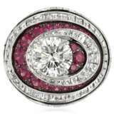 Graff. GRAFF DIAMOND AND RUBY RING WITH GIA REPORT - photo 2