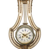 A FRENCH ORMOLU-MOUNTED WHITE MARBLE LYRE CLOCK - фото 1