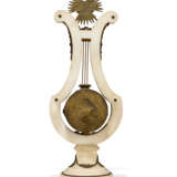 A FRENCH ORMOLU-MOUNTED WHITE MARBLE LYRE CLOCK - фото 3