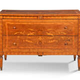 A NORTH ITALIAN WALNUT, TULIPWOOD AND FRUITWOOD MARQUETRY COMMODE - photo 1