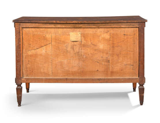A NORTH ITALIAN WALNUT, TULIPWOOD AND FRUITWOOD MARQUETRY COMMODE - photo 3