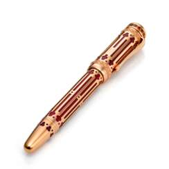 MONTBLANC, CATHERINE II THE GREAT, 18K PINK GOLD WITH RUBIES, LIMITED EDITION FOUNTAIN PEN, NO. 231/888