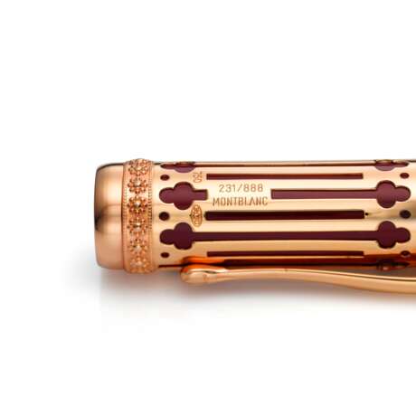 Montblanc. MONTBLANC, CATHERINE II THE GREAT, 18K PINK GOLD WITH RUBIES, LIMITED EDITION FOUNTAIN PEN, NO. 231/888 - photo 4