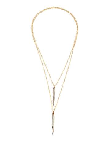 Cartier. CARTIER, MADAME GRÈS, CHILI PEPPER SILVER AND GOLD LARIAT NECKLACE - фото 3