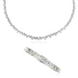 DIAMOND AND WHITE GOLD NECKLACE AND BRACELET - Foto 1