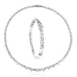 DIAMOND AND WHITE GOLD NECKLACE AND BRACELET - фото 2