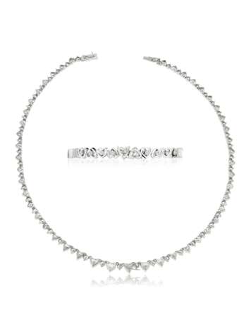 DIAMOND AND WHITE GOLD NECKLACE AND BRACELET - photo 3