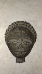 Antique bronze mask from the Congo to 1900-1910 Very rare!