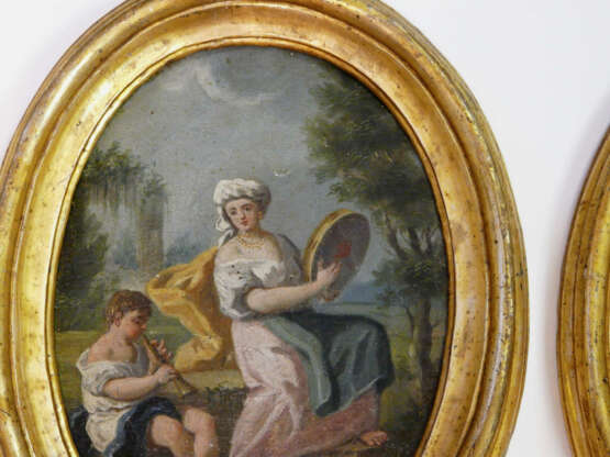 Unbekannter Künstler (Frankreich 18. Jahrhundert), Paar Gemäldependants (Galante Szenen/ Musizierende) - photo 2