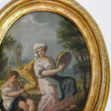 Unbekannter Künstler (Frankreich 18. Jahrhundert), Paar Gemäldependants (Galante Szenen/ Musizierende) - Foto 2