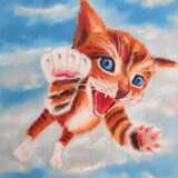 Painting “Kitten in the clouds”, Canvas, Oil paint, Impressionist, Animalistic, 2020 - photo 1