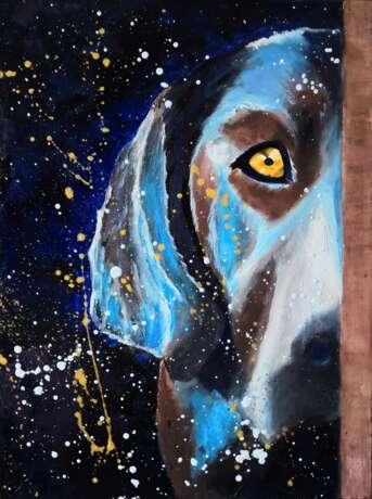Design Painting “Magic Dog Magic Dog”, Canvas, Oil paint, Impressionist, Animalistic, 2019 - photo 1
