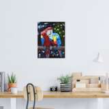 Design Painting “Parrot painting Bird art”, Canvas, Oil paint, Impressionist, Animalistic, 2019 - photo 3