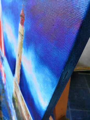 Design Gemälde, Gemälde „Vor dem Gewitter“, Leinwand, Ölfarbe, Impressionismus, Marinemalerei, 2019 - Foto 2