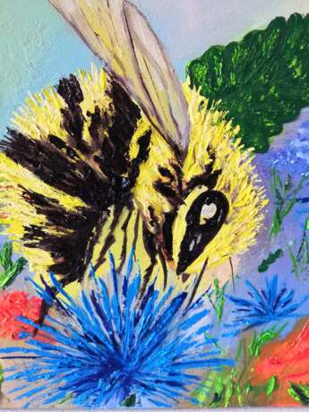 Design Painting “Bee”, Canvas, Oil paint, Impressionist, Animalistic, 2020 - photo 3