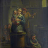 Glückliches Familien - Idyll (wohl 17. Jahrhundert, Flämisch / Niederländisch ?) - Foto 1