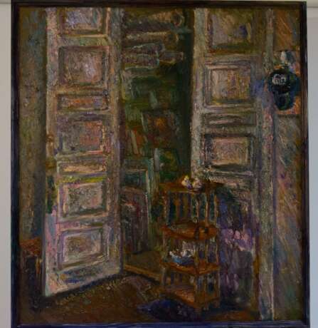 Gemälde „Die Türen der Werkstatt“, Leinwand auf dem Hilfsrahmen, Ölfarbe, Impressionismus, Alltagsleben, 2019 - Foto 1