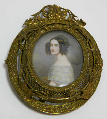 Miniatur - Bildnis der Alexandra Amalie Prinzessin von Bayern (nach J. K. Stieler) - Foto 1