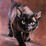 Painting “Caramel cat”, Canvas on the subframe, Oil paint, Expressionist, 2020 - photo 1
