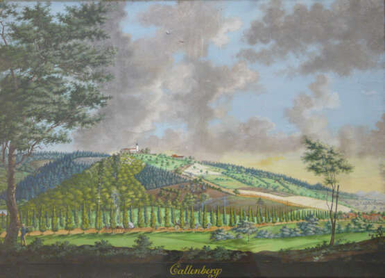 C. Strasser, Sommerliche Landschaft bei Coburg mit Schloss Callenberg (wohl um 1830/40) - Foto 1