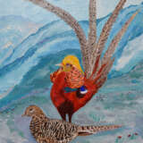 Painting “Singing Golden pheasant”, Canvas, Acrylic paint, Impressionist, Still life, Russia, 2020 - photo 1