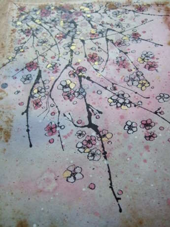 Design Painting “Sakura. 2020. Handmade. The Author - Natalia Pisareva”, Paper, Mixed media, Expressionist, Landscape painting, 2020 - photo 3