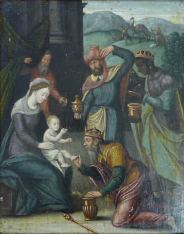 Flämischer Meister des 16. Jahrhunderts (?), Die Anbetung der Könige - photo 1