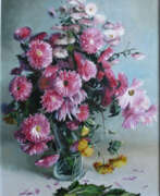 леонид федоров (р. 1948). Розовые хризантемы