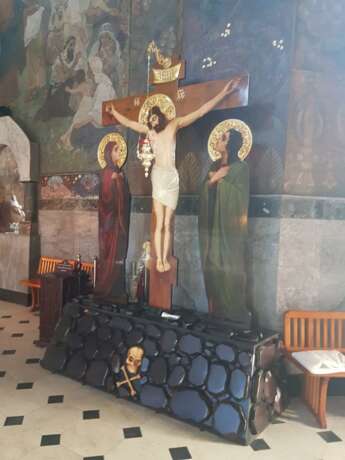 Icon “Crucifixion, Fresco”, Board, Fresco, Modern, Religious genre, 2020 - photo 1