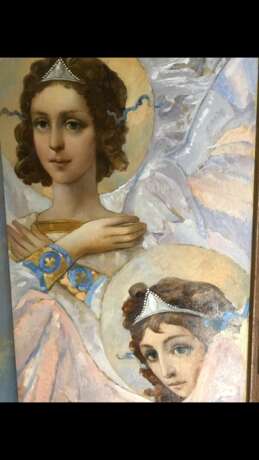 Icon “The Mural, The Angels”, Stone, Lacquer, Modern, Religious genre, 2020 - photo 1