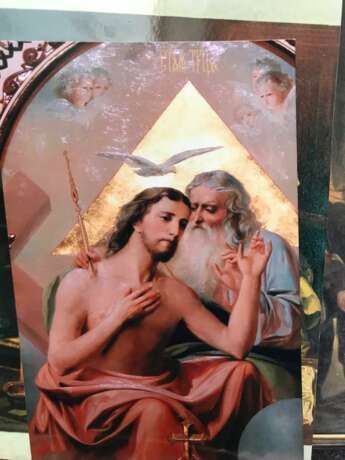 Ikone „Die Symbole Der Heiligen“, Blattgold, Lack, Modern, Religiöses Genre, 2015,2010,2012 - Foto 2