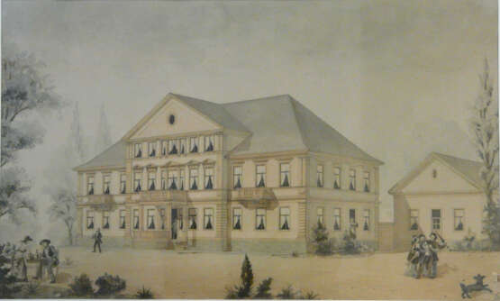 Unbekannter Biedermeier - Monogrammist, Palais in Gotha, um 1830 - Foto 1