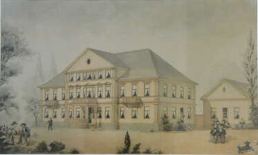Unbekannter Biedermeier - Monogrammist, Palais in Gotha, um 1830 