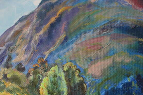 Painting “Lake Como”, Canvas, Oil paint, Neo-impressionism, Landscape painting, 2016 - photo 3