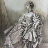 Französischer Künstler des 18. Jahrhunderts, Bildnis einer höfischen jungen Dame - photo 1