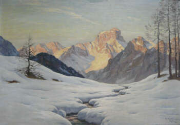Erwin Kettemann, Die tief verschneite Granai - Alm in den Alpen (Achensee)