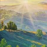 Gemälde „Лучезарные холмы“, Leinwand, Ölfarbe, Realismus, Landschaftsmalerei, Russland, 2020 - Foto 1