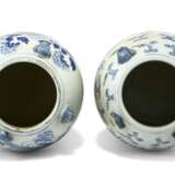 TWO CHINESE BLUE AND WHITE PORCELAIN LARGE JARS - фото 5