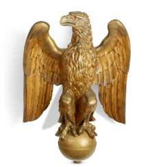 AMERICAN GILTWOOD FLAG POLE FINIAL OF AN EAGLE