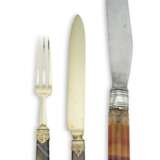 Reily, Charles. A GEORGE IV SILVER-GILT AND HARDSTONE DESSERT FLATWARE SERVICE - фото 2
