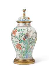 ORMOLU-MOUNTED CHINESE EXPORT STYLE VASE AND A COVER
